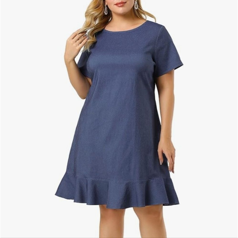 Agnes Orinda Chambray Blue Denim Women's Dress - Like New
